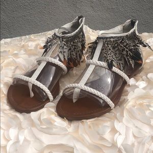 Aldo feathered sandal